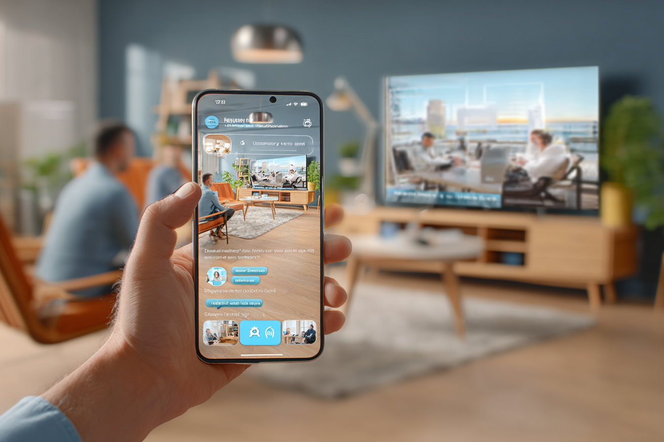 Mobile phone near TV capturing audio